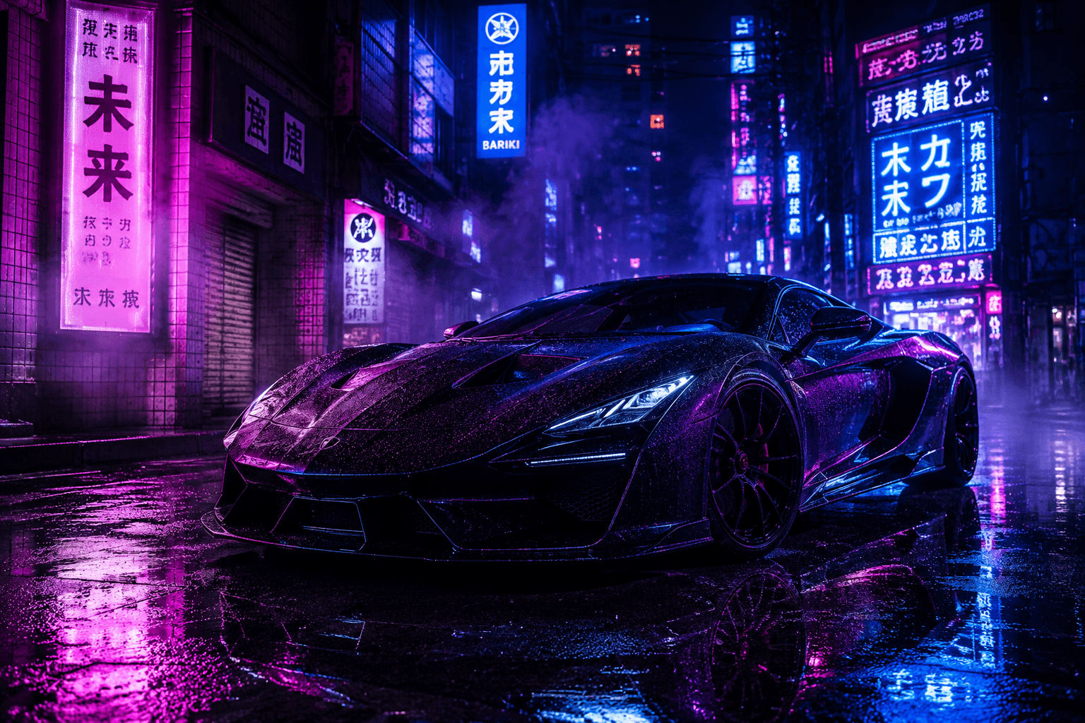 Nano Banana 2 futuristic sports car scene