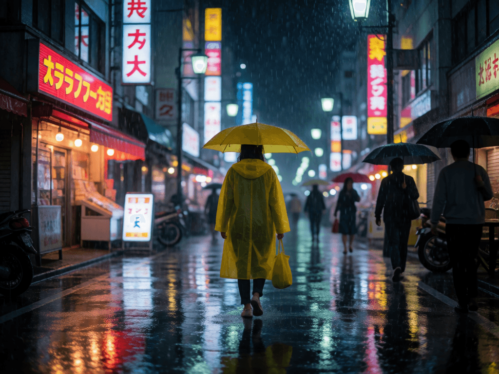Nano Banana 2 rainy Tokyo street output