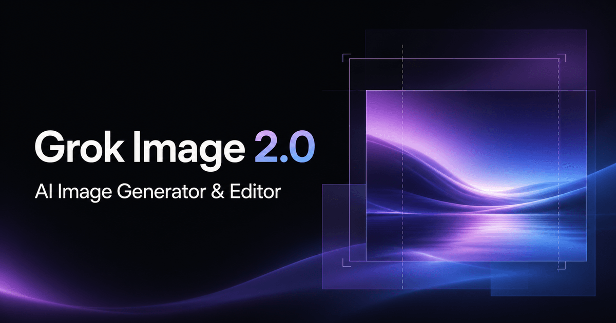 Grok Image 2.0 official product preview showing the interface and core visual identity